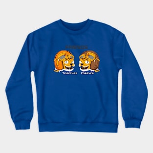 Tiger wearing vintage flying helmet's and goggles Crewneck Sweatshirt